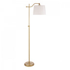 Hemsley Floor Lamp In Matt Antique With Ivory Shade LA3756330-Q