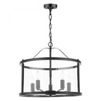 Harrington Vintage 5 Light Ceiling Lantern In Matt Black Finish LA3756312-Q