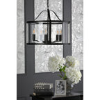 Harrington Vintage 5 Light Ceiling Lantern In Matt Black Finish LA3756312-Q