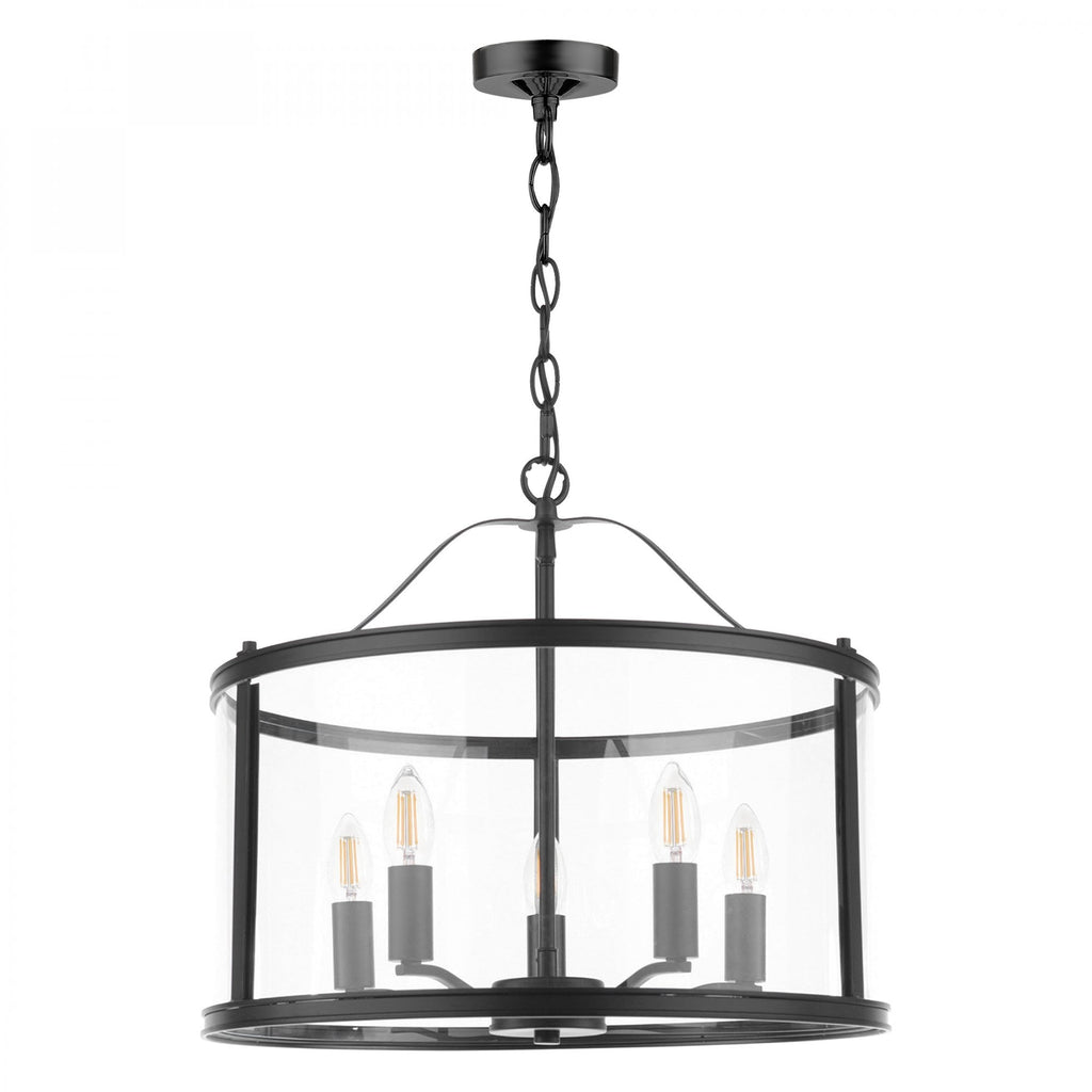 Harrington Vintage 5 Light Ceiling Lantern In Matt Black Finish LA3756312-Q