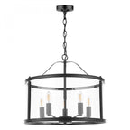 Harrington Vintage 5 Light Ceiling Lantern In Matt Black Finish LA3756312-Q