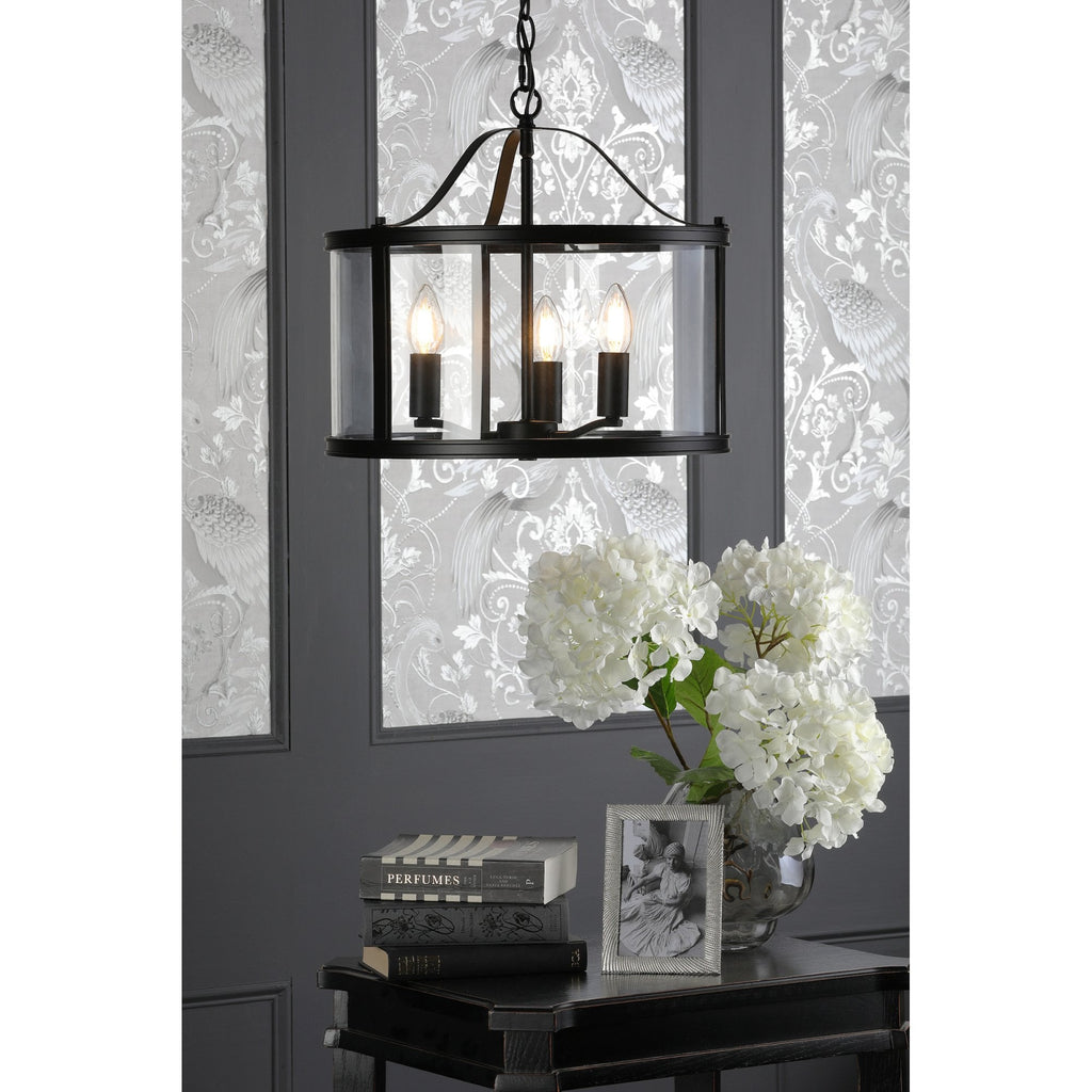 Harrington Vintage 3 Light Ceiling Lantern In Matt Black Finish LA3756311-Q