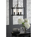 Harrington Vintage 3 Light Ceiling Lantern In Matt Black Finish LA3756311-Q