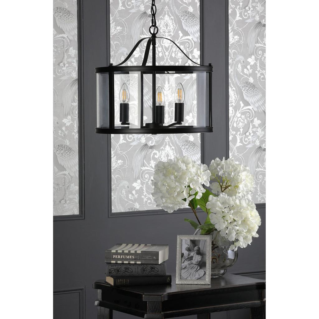 Harrington Vintage 3 Light Ceiling Lantern In Matt Black Finish LA3756311-Q