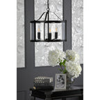 Harrington Vintage 3 Light Ceiling Lantern In Matt Black Finish LA3756311-Q