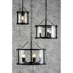 Harrington Vintage 3 Light Ceiling Lantern In Matt Black Finish LA3756311-Q