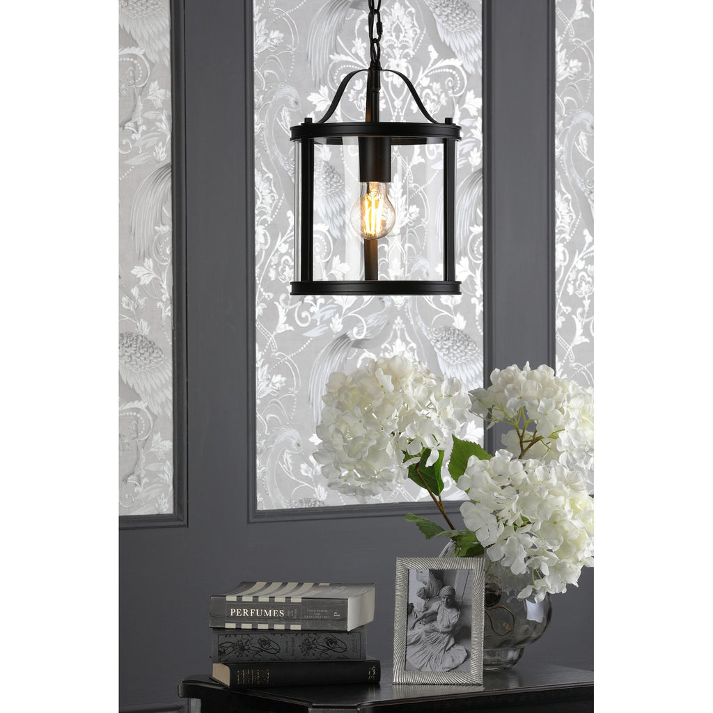 Harrington Vintage Single Ceiling Lantern In Matt Black Finish LA3756314-Q