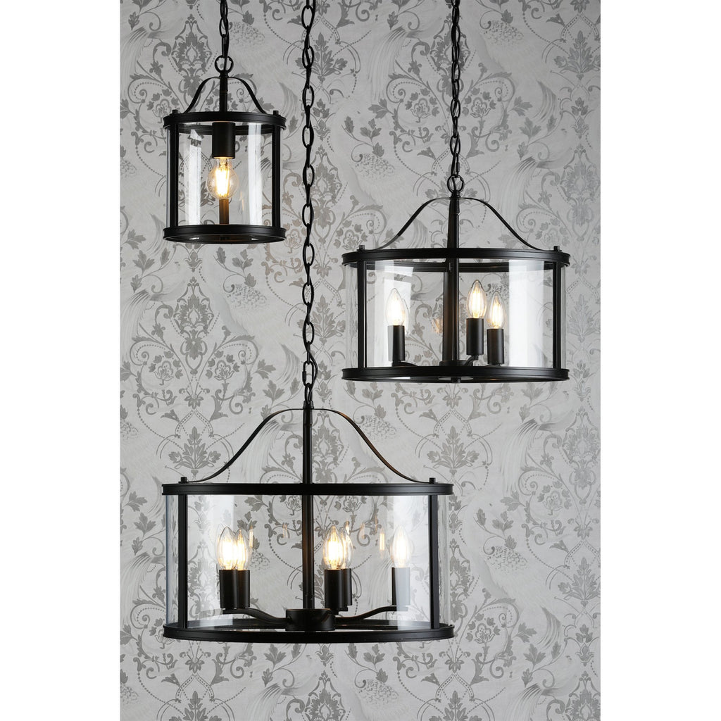 Harrington Vintage Single Ceiling Lantern In Matt Black Finish LA3756314-Q