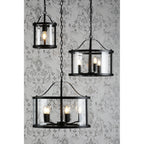 Harrington Vintage Single Ceiling Lantern In Matt Black Finish LA3756314-Q
