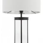 Harrington Vintage Small Table Lamp In Matt Black Finish With Linen Shade LA3756428-Q