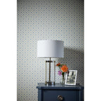 Harrington Vintage Small Table Lamp In Polished Nickel Finish With Linen Shade LA3756426-Q