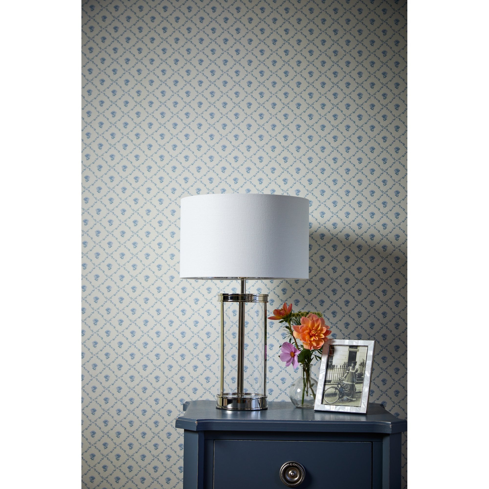Harrington Vintage Small Table Lamp In Polished Nickel Finish With Linen Shade LA3756426-Q