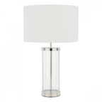 Harrington Vintage Large Table Lamp In Polished Nickel Finish With Linen Shade LA3756382-Q