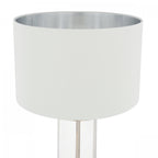 Harrington Vintage Large Table Lamp In Polished Nickel Finish With Linen Shade LA3756382-Q