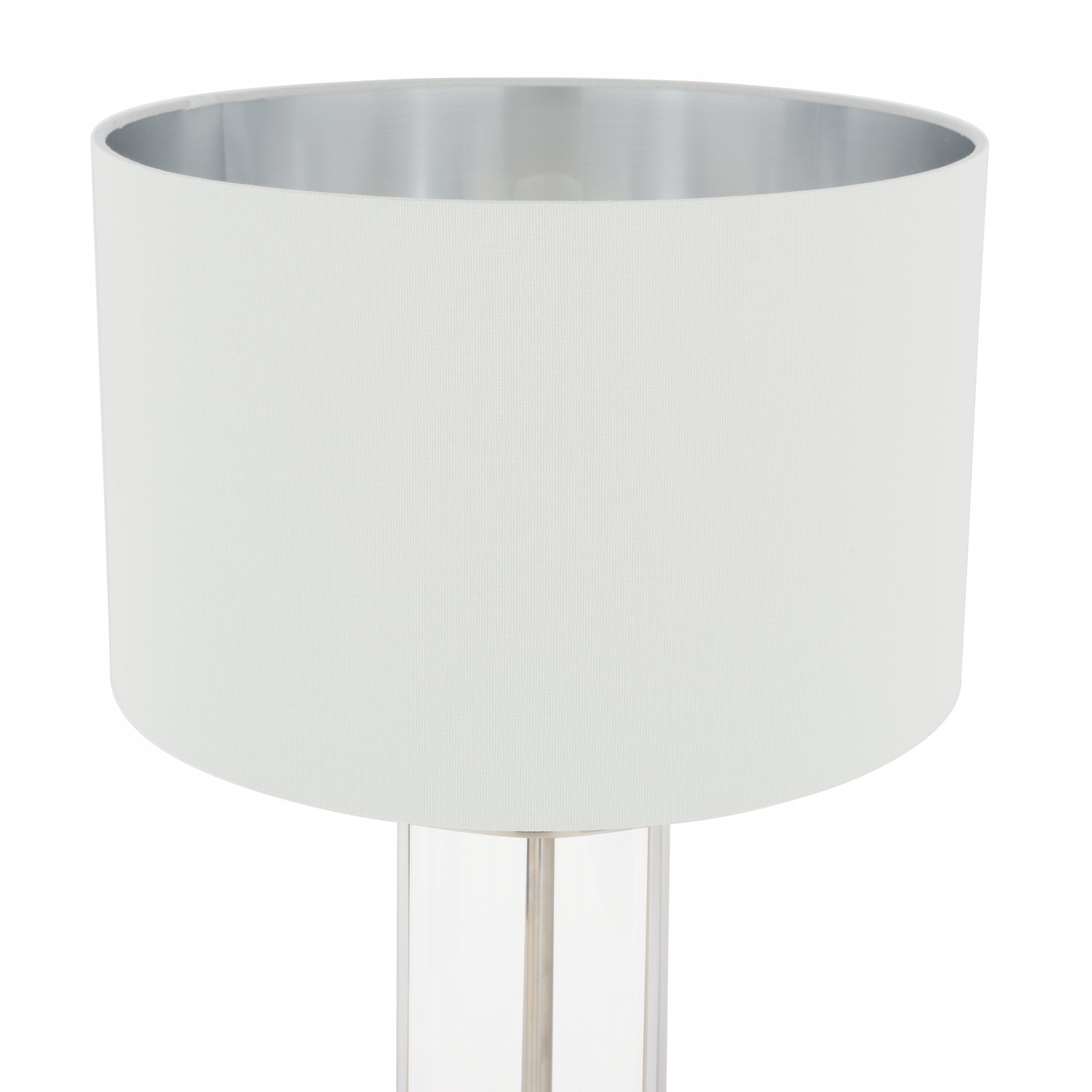 Harrington Vintage Large Table Lamp In Polished Nickel Finish With Linen Shade LA3756382-Q