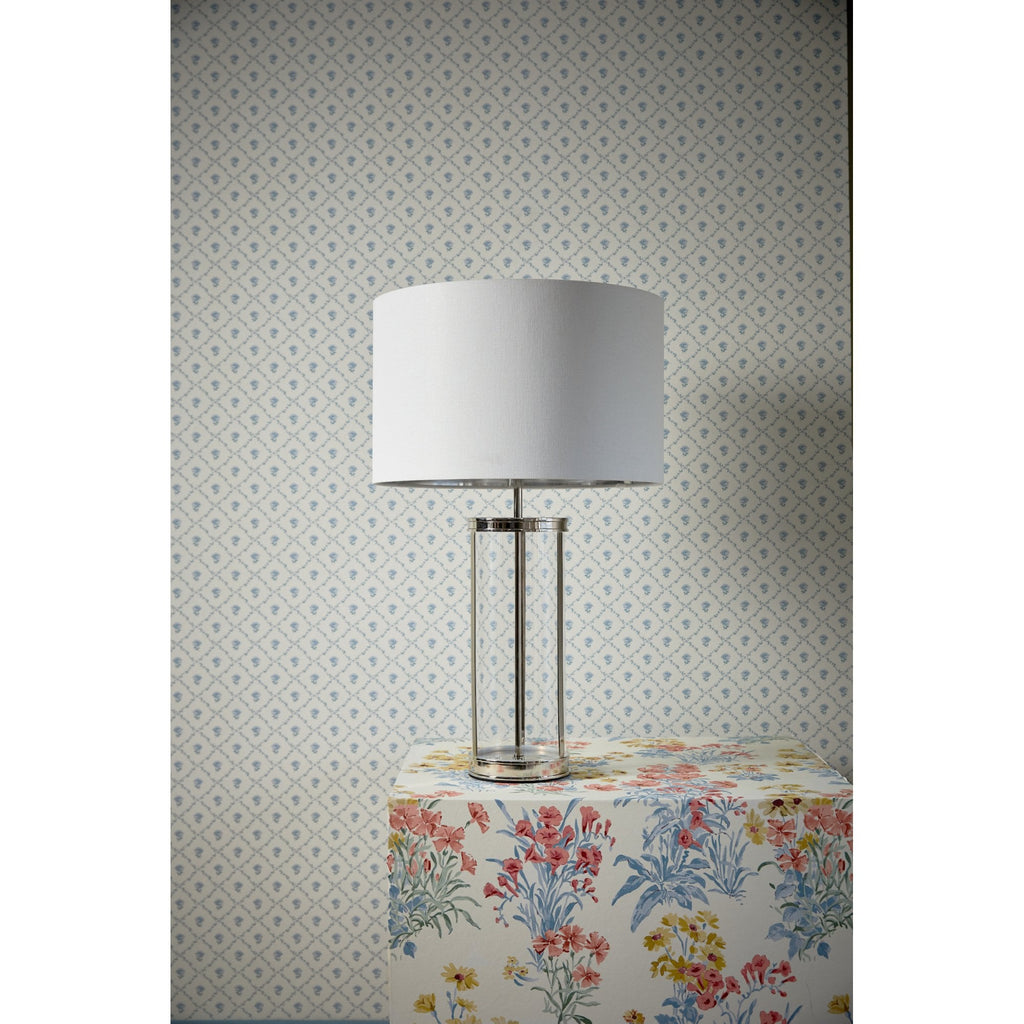 Harrington Vintage Large Table Lamp In Polished Nickel Finish With Linen Shade LA3756382-Q