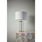 Harrington Vintage Large Table Lamp In Polished Nickel Finish With Linen Shade LA3756382-Q