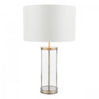 Harrington Vintage Large Table Lamp In Antique Brass Finish With Silk Shade LA3756424-Q