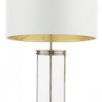 Harrington Vintage Large Table Lamp In Antique Brass Finish With Silk Shade LA3756424-Q