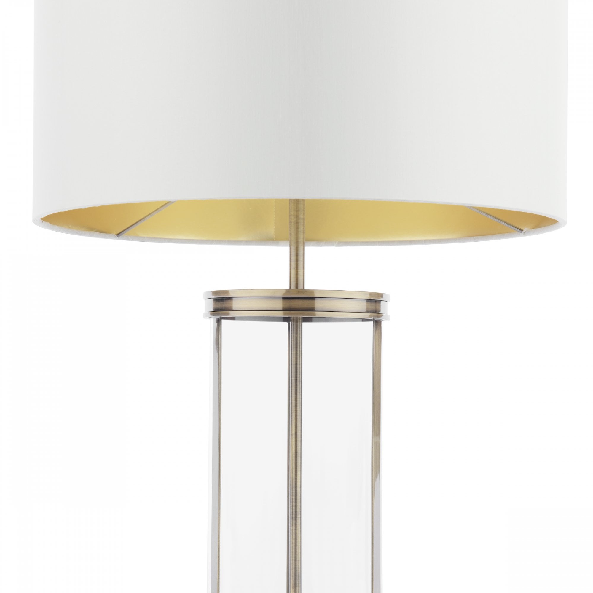 Harrington Vintage Large Table Lamp In Antique Brass Finish With Silk Shade LA3756424-Q