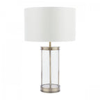 Harrington Vintage Small Table Lamp In Antique Brass Finish With Silk Shade LA3756429-Q