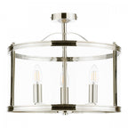 Harrington Vintage Semi Flush Ceiling Lantern In Polished Nickel Finish LA3756310-Q