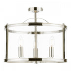 Harrington Vintage Semi Flush Ceiling Lantern In Polished Nickel Finish LA3756310-Q