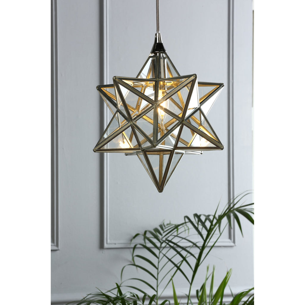 Star Small Ceiling Pendant Light In Silver Finish LA3756059-Q