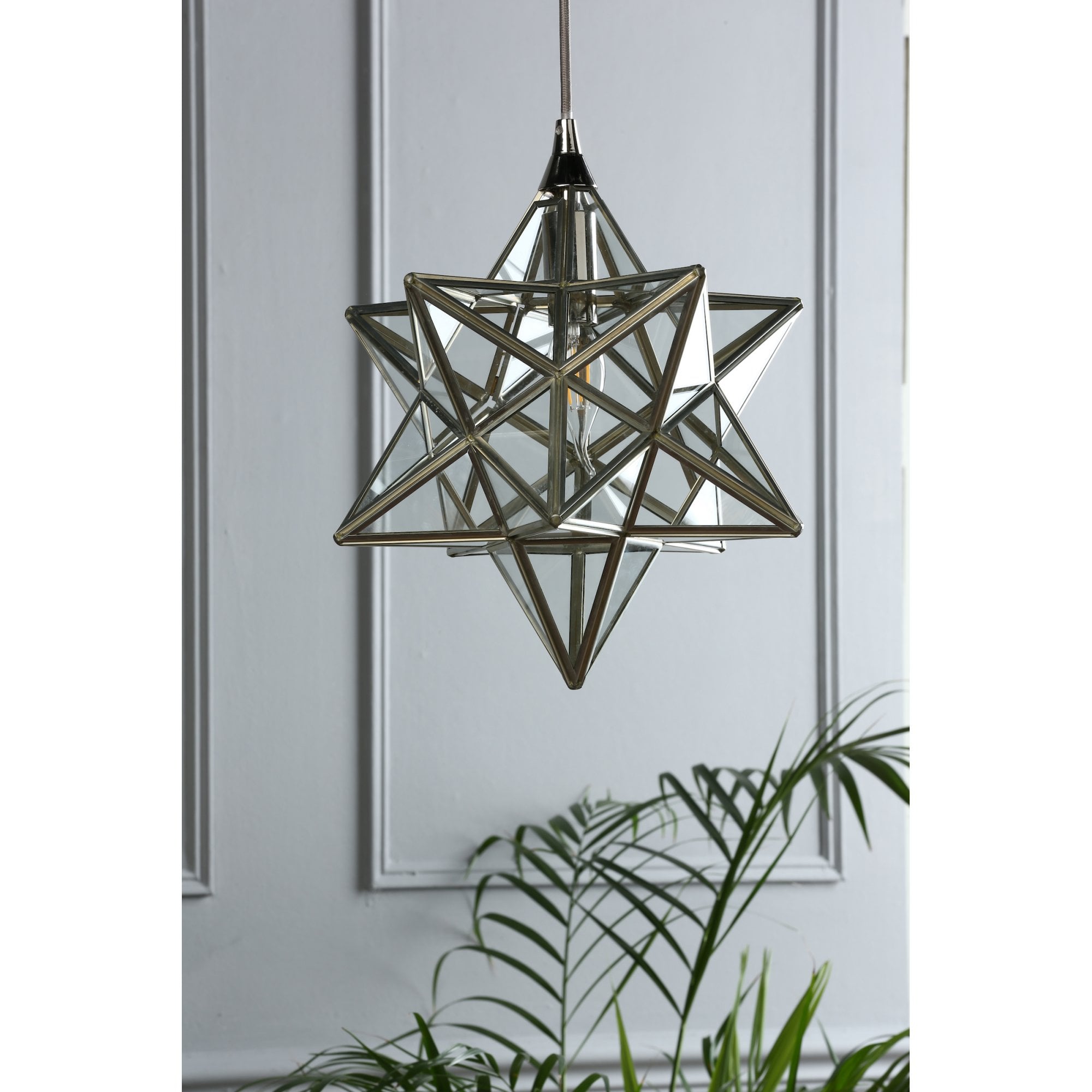 Star Small Ceiling Pendant Light In Silver Finish LA3756059-Q