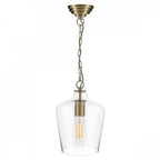 Ockley Champagne Glass Ceiling Pendant Light In Antique Brass Finish LA3756317-Q