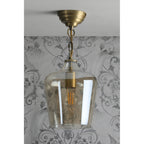 Ockley Champagne Glass Ceiling Pendant Light In Antique Brass Finish LA3756317-Q