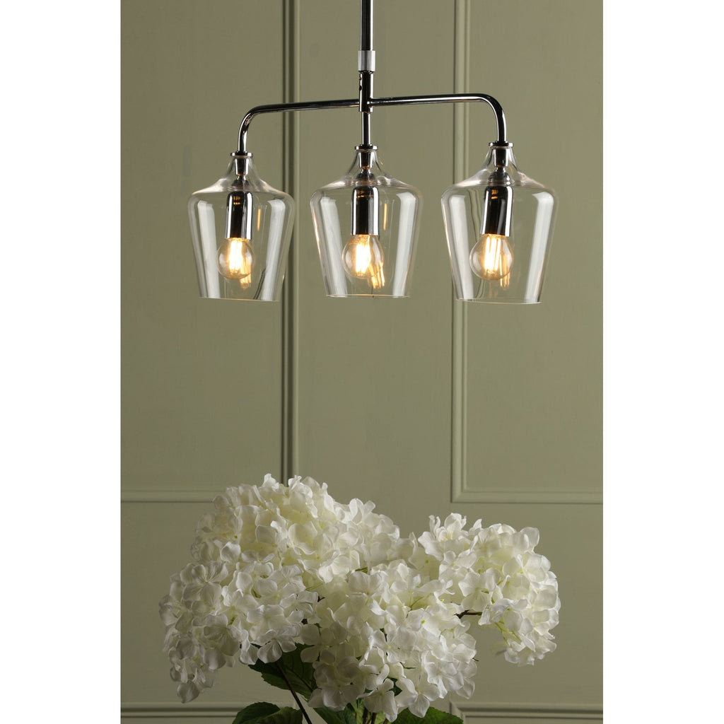Ockley Clear Glass Ceiling Bar Pendant Light In Polished Chrome Finish LA3756331-Q