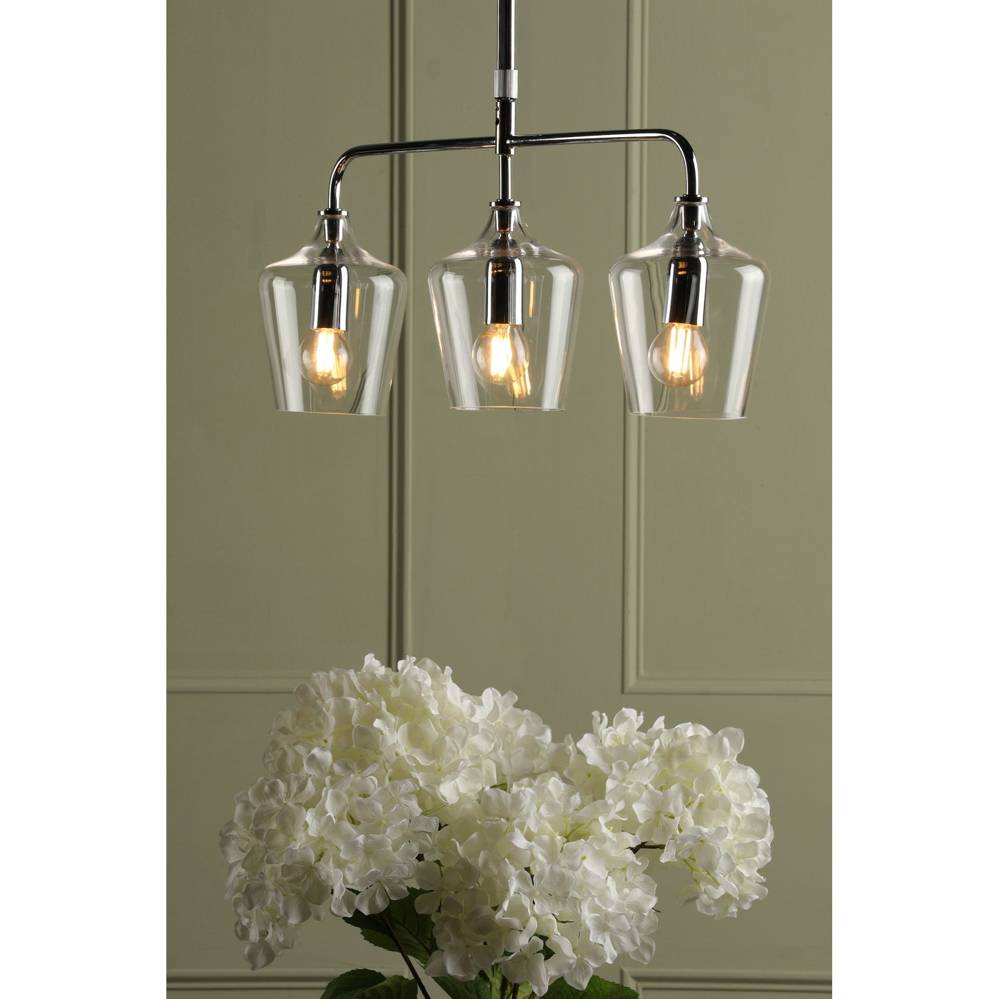 Ockley Clear Glass Ceiling Bar Pendant Light In Polished Chrome Finish LA3756331-Q