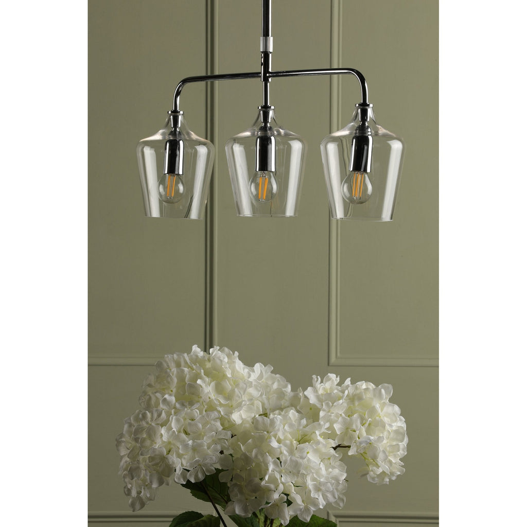 Ockley Clear Glass Ceiling Bar Pendant Light In Polished Chrome Finish LA3756331-Q