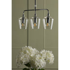 Ockley Clear Glass Ceiling Bar Pendant Light In Polished Chrome Finish LA3756331-Q