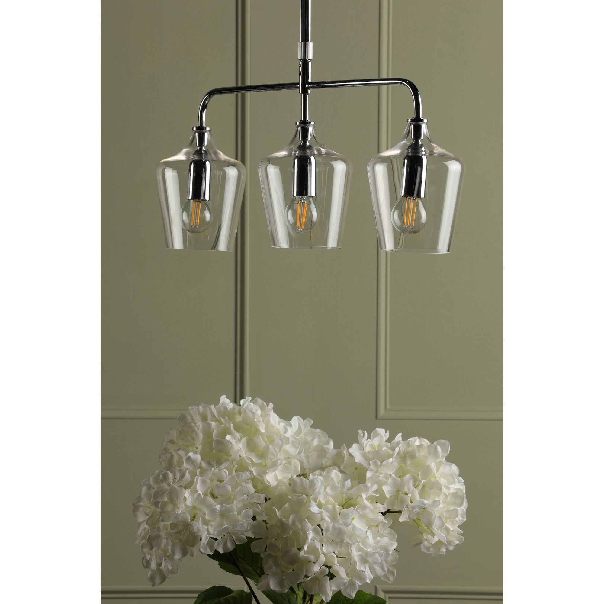 Ockley Clear Glass Ceiling Bar Pendant Light In Polished Chrome Finish LA3756331-Q