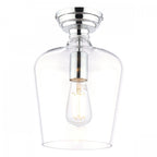 Ockley Clear Glass Semi Flush Ceiling Light In Polished Chrome Finish LA3756387-Q