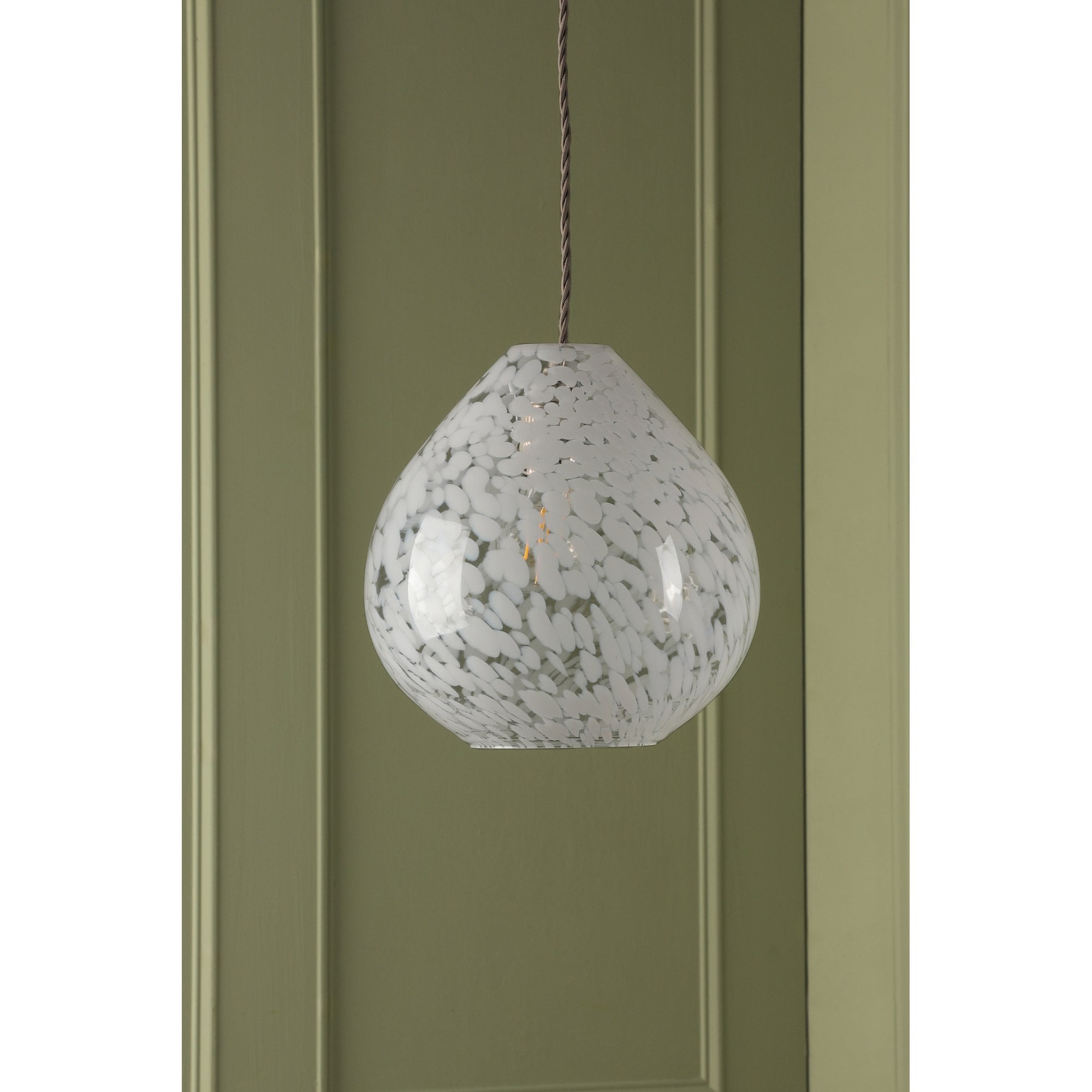 Confetti Modern Non Electric Ceiling Pendant Light In White Art Glass LA3756333-Q
