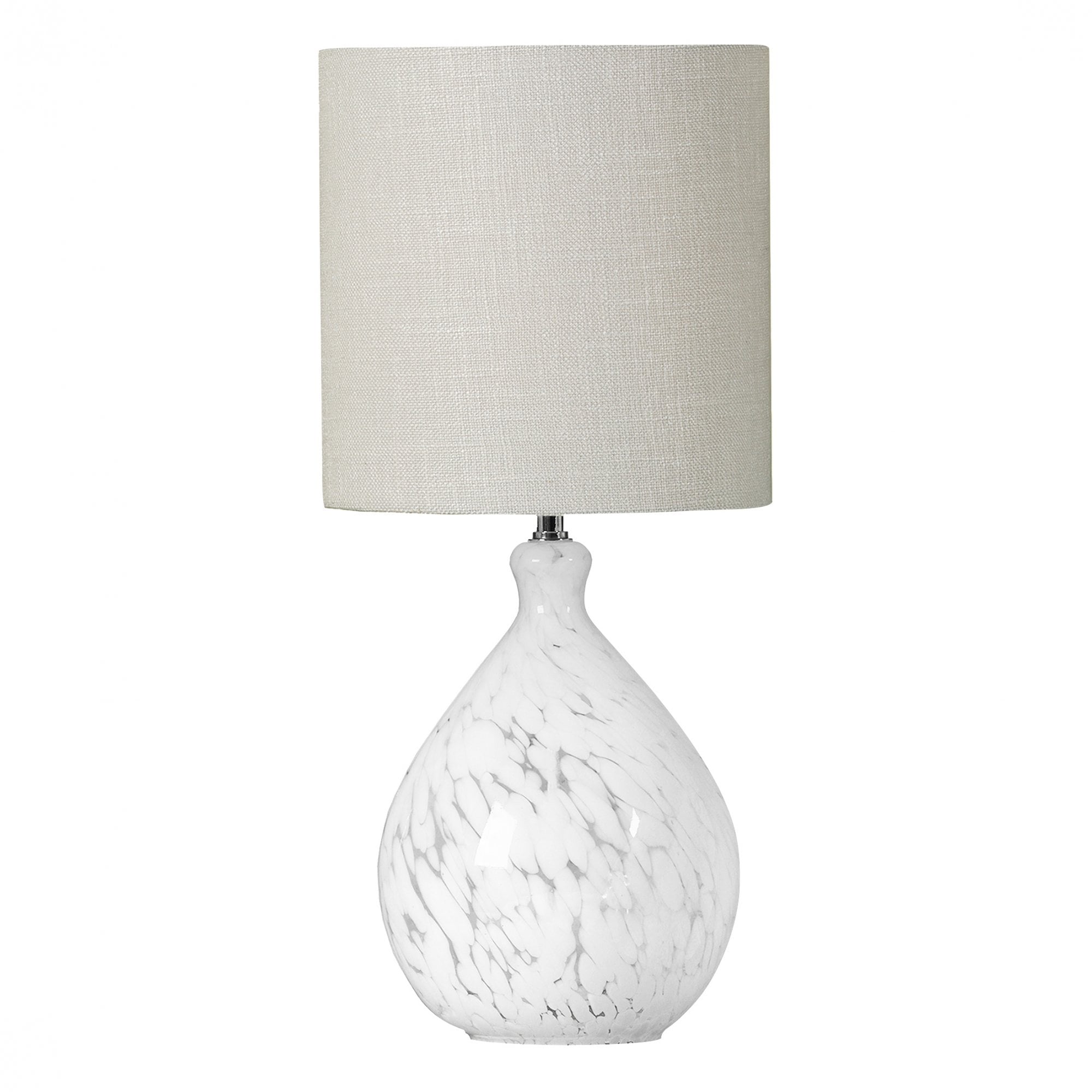 Confetti Art Glass Table Lamp With Silver Linen Shade LA3756332-Q