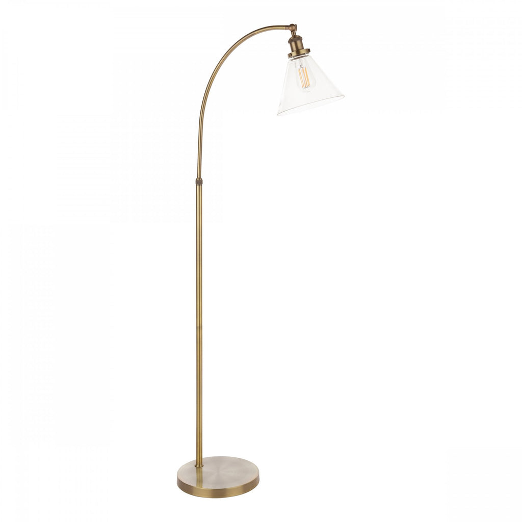Isaac Vintage Task Floor Lamp In Antique Brass Finish LA3756313-Q