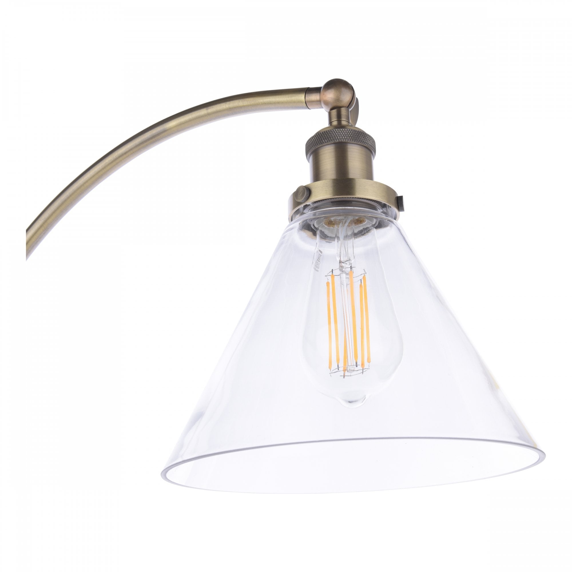 Isaac Vintage Task Floor Lamp In Antique Brass Finish LA3756313-Q