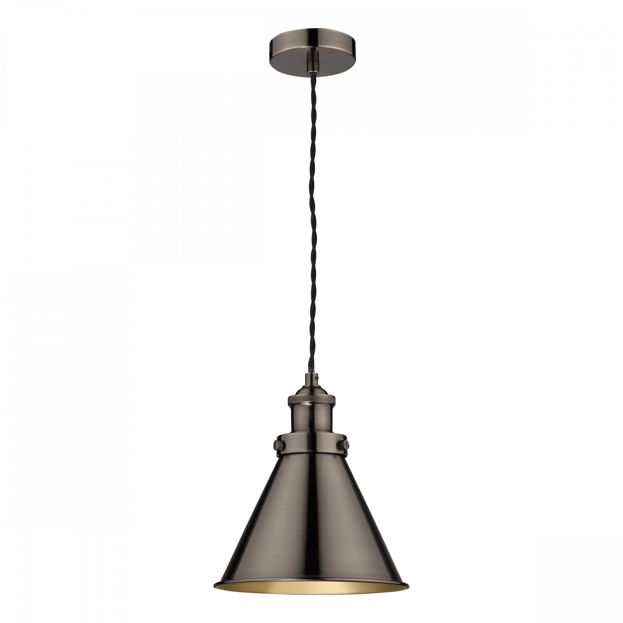 Rufus Vintage Ceiling Pendant Light In Industrial Nickel Finish LA3756099-Q