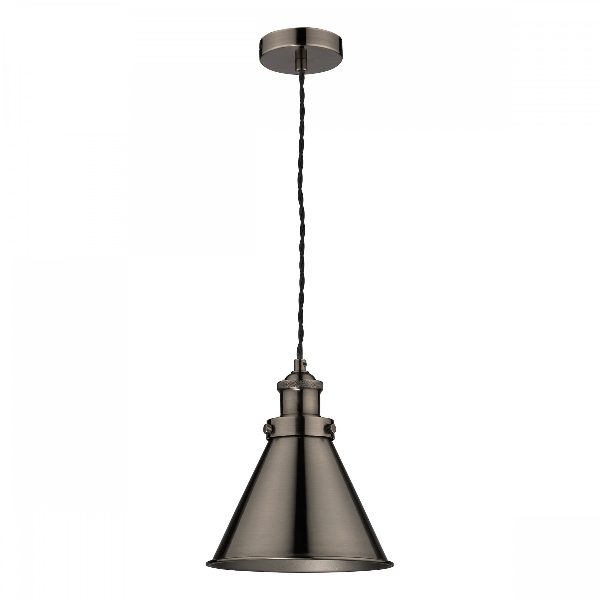 Rufus Vintage Ceiling Pendant Light In Industrial Nickel Finish LA3756099-Q