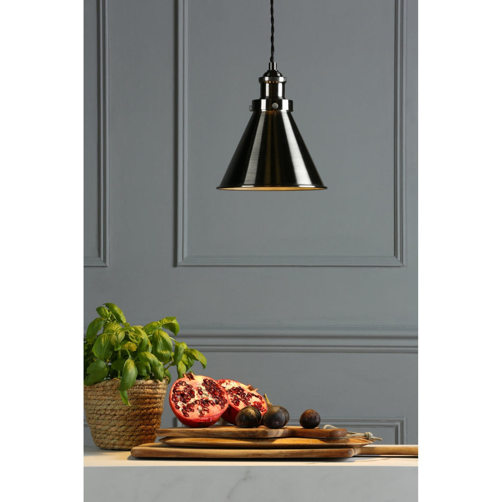 Rufus Vintage Ceiling Pendant Light In Industrial Nickel Finish LA3756099-Q