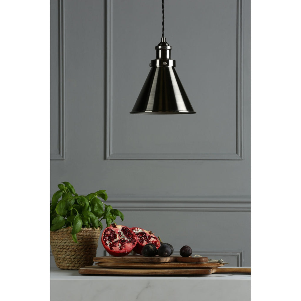 Rufus Vintage Ceiling Pendant Light In Industrial Nickel Finish LA3756099-Q