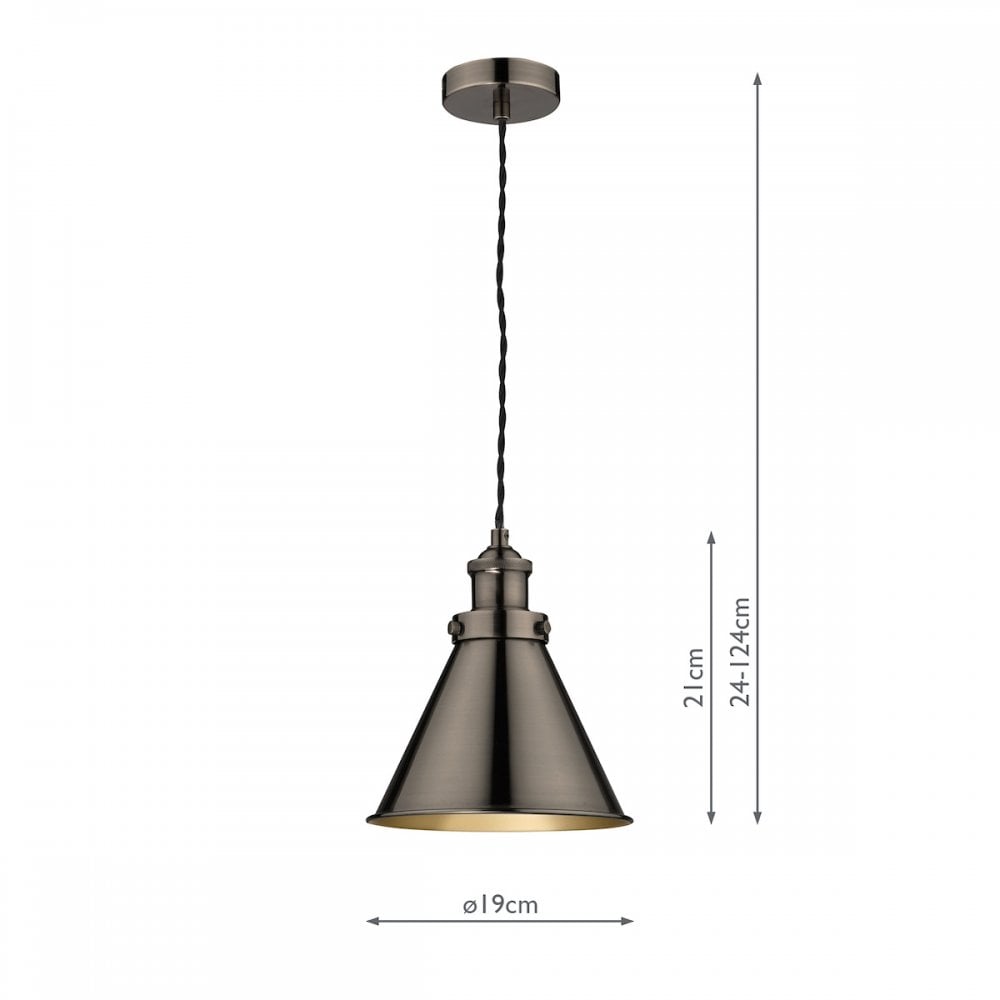 Rufus Vintage Ceiling Pendant Light In Industrial Nickel Finish LA3756099-Q