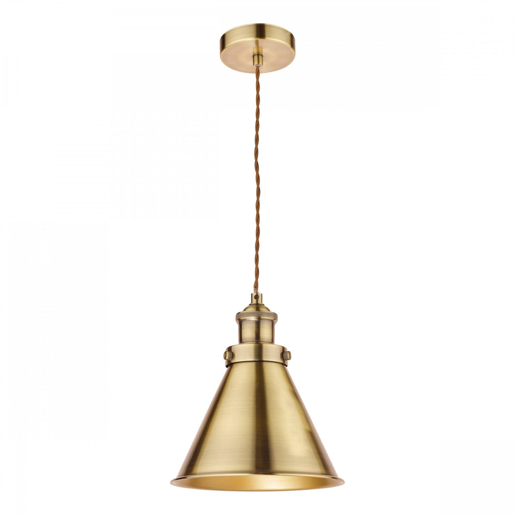 Rufus Vintage Ceiling Pendant Light In Antique Brass Finish LA3756075-Q