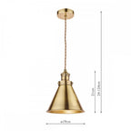 Rufus Vintage Ceiling Pendant Light In Antique Brass Finish LA3756075-Q