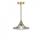 Pippa Ceiling Pendant Light In Aged Brass Finish With Smoked Glass Shade LA3756057-Q