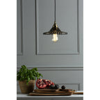 Pippa Ceiling Pendant Light In Aged Brass Finish With Smoked Glass Shade LA3756057-Q
